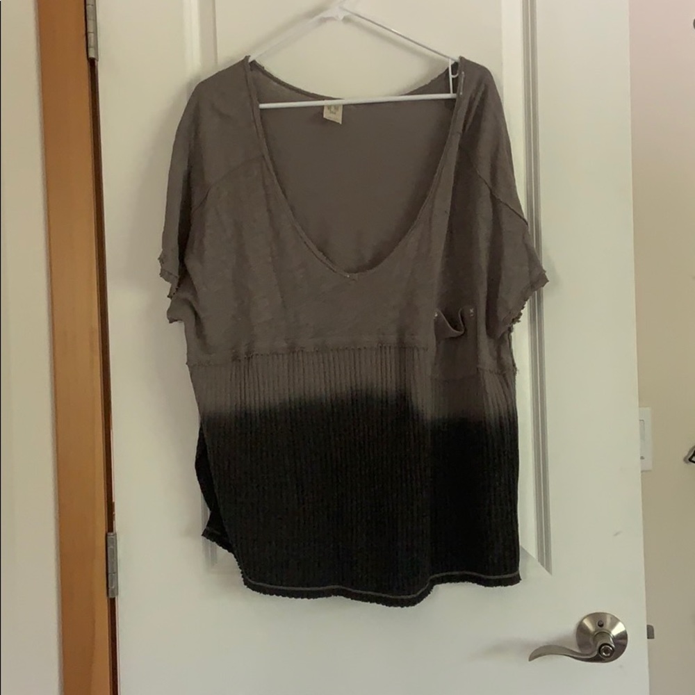Free people over sized v neck tshirt